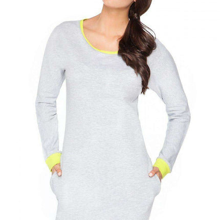 Chic Raw Edge Knit Day Dress