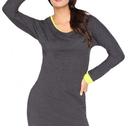 Chic Raw Edge Knit Day Dress