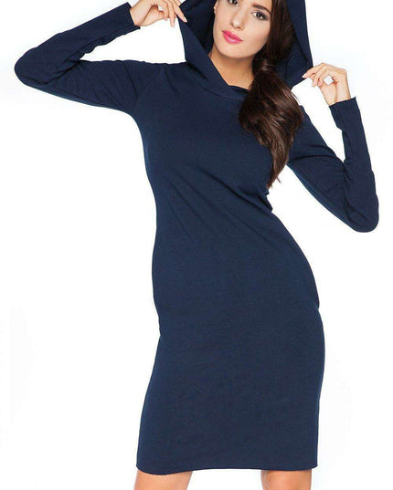 Cozy Hooded Sweatshirt Dress