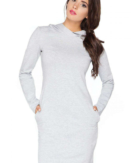 Cozy Hooded Sweatshirt Dress