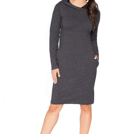 Cozy Hooded Sweatshirt Dress