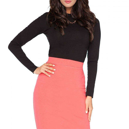 Sporty Chic High-Waisted Knit Pencil Skirt