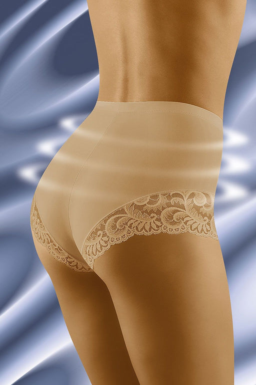 Sculpting Lace-Trimmed High-Waisted Panties by Wolbar