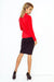 Red Long Sleeve Tie-Front Blouse by Numoco