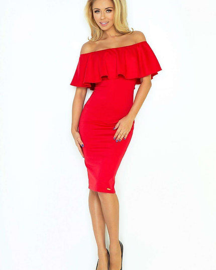 Elegant Spanish Flounce Formal Evening Dress with Side Zipper by Numoco