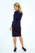 Elegant Navy Blue Long Sleeve Blouse with Front Tie Detail