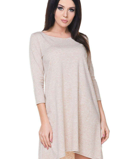 Chic Flare Hem Dress with Round Neckline from the Tessita Collection