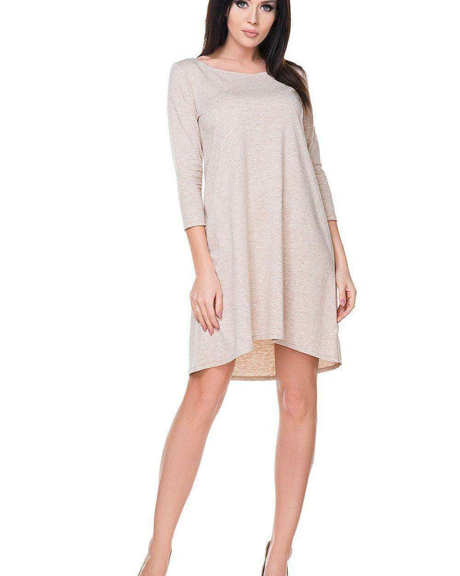 Chic Flare Hem Dress with Round Neckline from the Tessita Collection