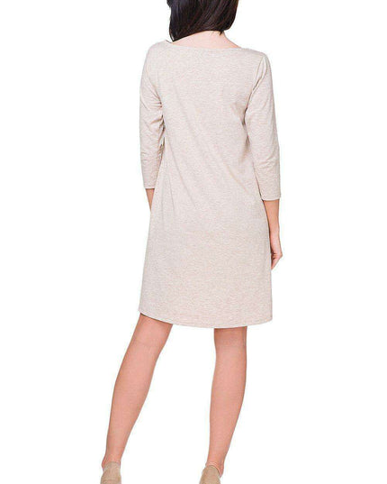Chic Flare Hem Dress with Round Neckline from the Tessita Collection