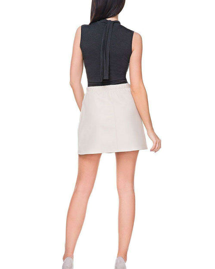 Chic Stand-Up Collar Knit Blouse - Luxe Tessita Collection
