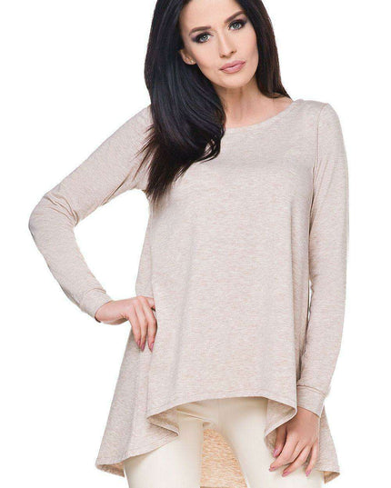 Radiant Elegance Draped Back Gold Knit Tunic