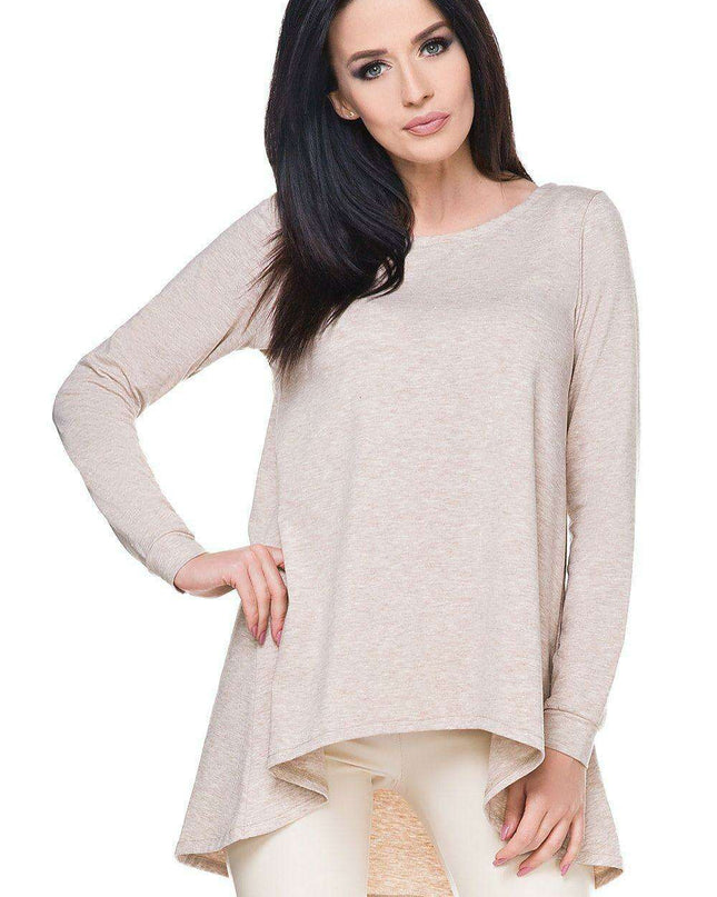 Radiant Elegance Draped Back Gold Knit Tunic