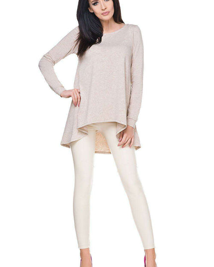 Radiant Elegance Draped Back Gold Knit Tunic