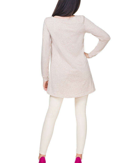 Radiant Elegance Draped Back Gold Knit Tunic