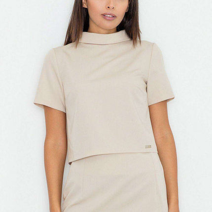 Elegant Layered Turtleneck Blouse with Hidden Zipper - Stylish Women's Fashion