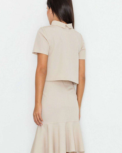 Elegant Layered Turtleneck Blouse with Hidden Zipper - Stylish Women's Fashion