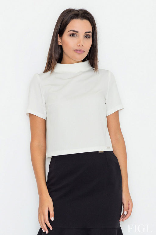 Layered Turtleneck Blouse with Covered Zipper - Chic Wardrobe Essential