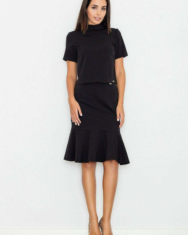 Elegant Layered Turtleneck Blouse with Zipper: Effortless Style