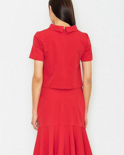 Sophisticated Layered Turtleneck Blouse with Elegant Zipper Detail