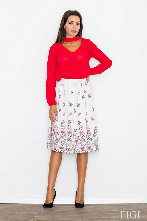 Elegant Midi Skirt with Waist Creases - Perfect for All Occasions