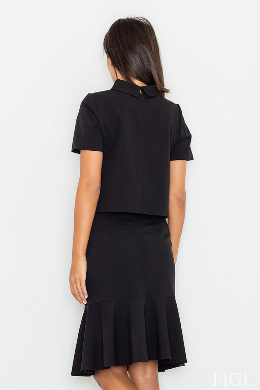 Chic Zippered Frilled Hem Skirt - Elevate Your Style