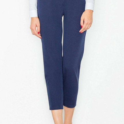Sophisticated High Waist Women's Trousers: Modern Elegance with Practical Pockets