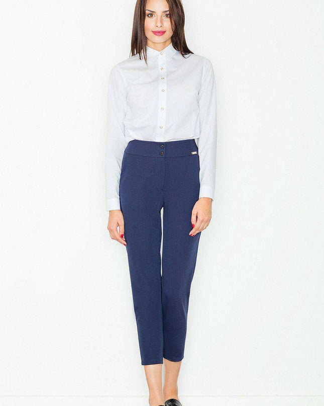Sophisticated High Waist Women's Trousers: Modern Elegance with Practical Pockets