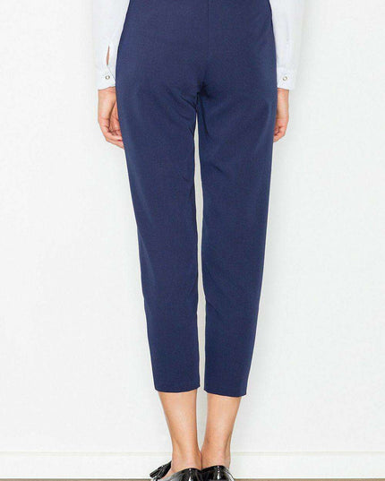 Sophisticated High Waist Women's Trousers: Modern Elegance with Practical Pockets