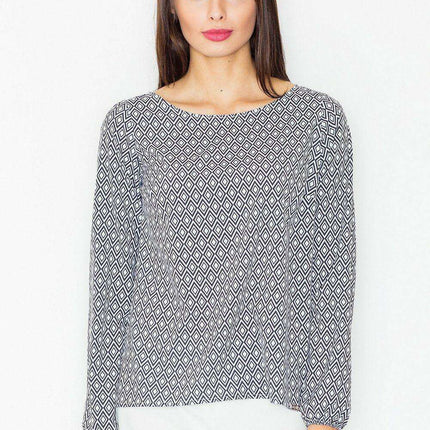 Sleek Sophistication Long Sleeve Blouse - Size S (85-88 cm)
