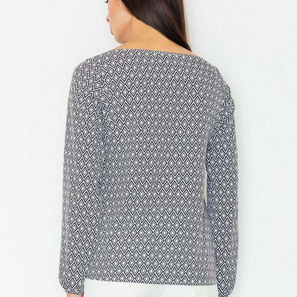 Sleek Sophistication Long Sleeve Blouse - Size S (85-88 cm)