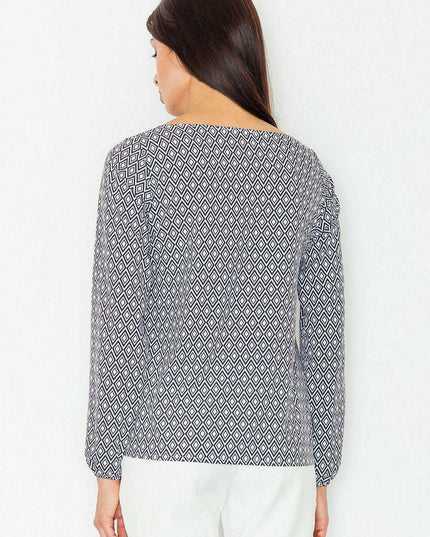 Sleek Sophistication Long Sleeve Blouse - Size S (85-88 cm)