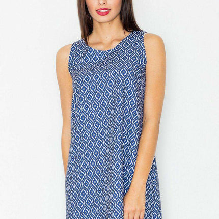 Chic Flare Sleeveless Day Dress - Style 77083