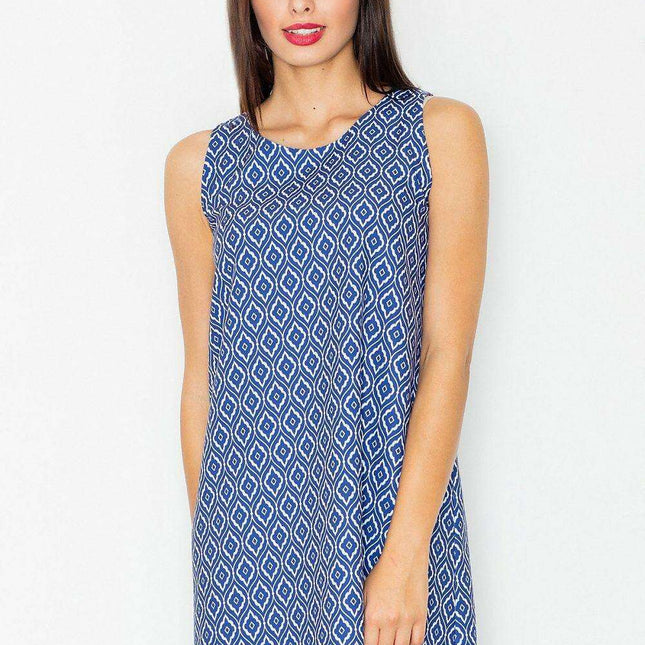 Chic Flare Sleeveless Day Dress - Style 77083