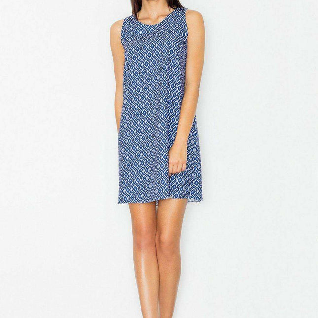 Chic Flare Sleeveless Day Dress - Style 77083