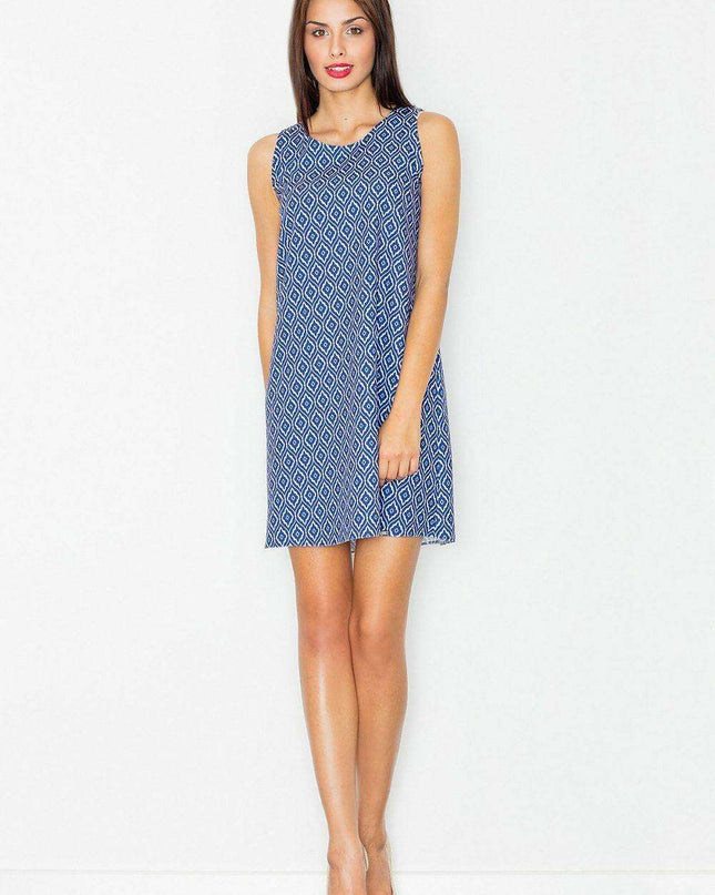 Chic Flare Sleeveless Day Dress - Style 77083