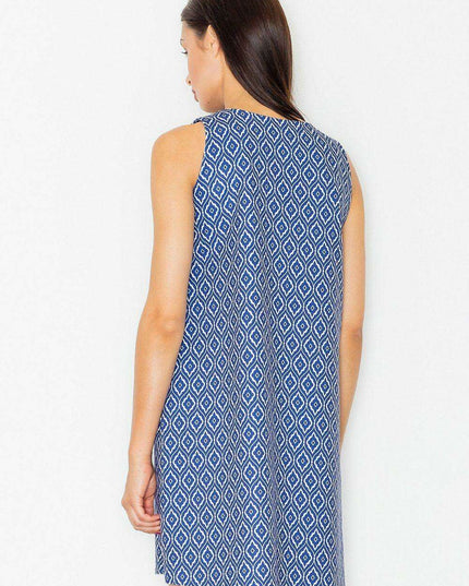 Chic Flare Sleeveless Day Dress - Style 77083