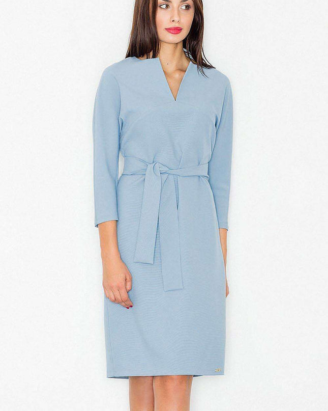 Elegant Kimono Sleeve Midi Dress with Stylish Waist Belt