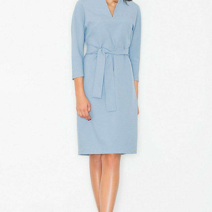 Elegant Kimono Sleeve Midi Dress with Stylish Waist Belt