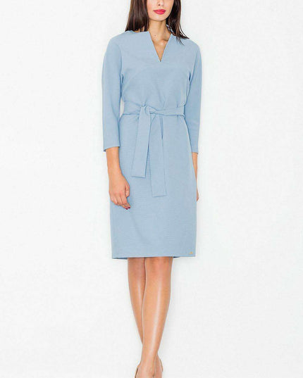 Elegant Kimono Sleeve Midi Dress with Stylish Waist Belt