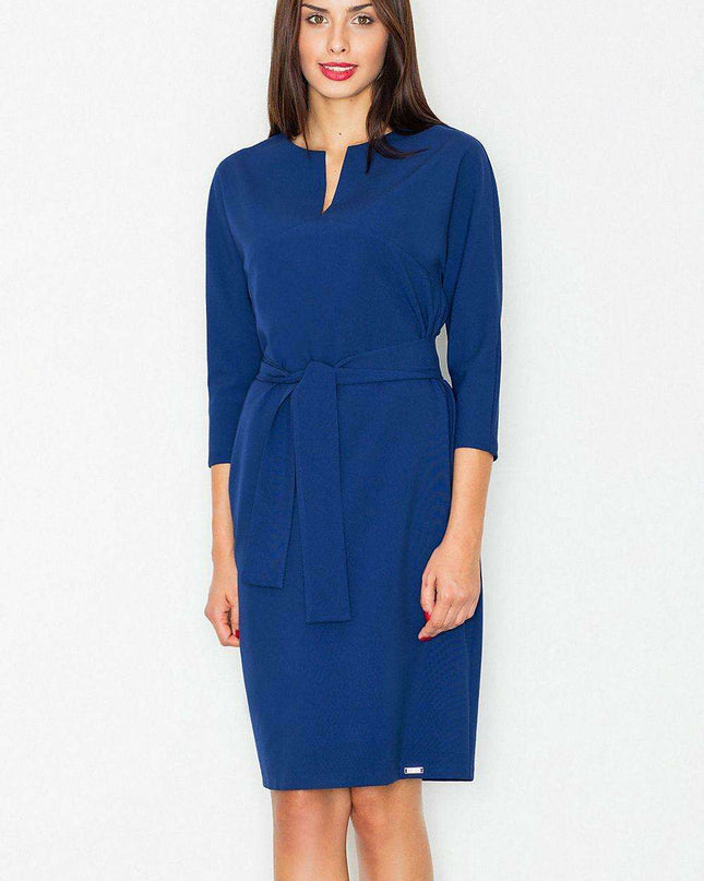 Chic Kimono Sleeve Midi Dress: Effortlessly Elegant Daytime Fashion with Waist Belt