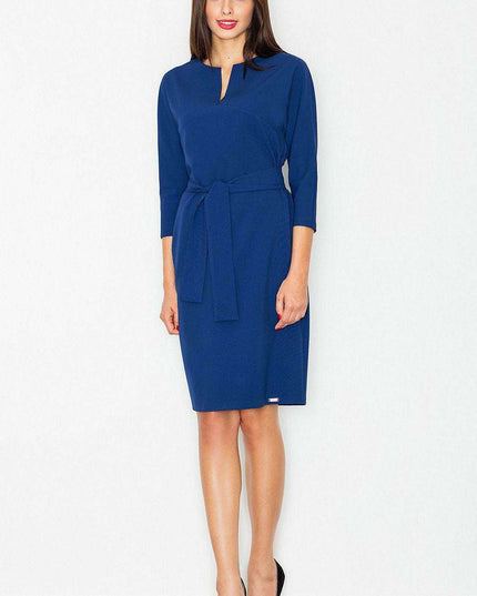 Chic Kimono Sleeve Midi Dress: Effortlessly Elegant Daytime Fashion with Waist Belt