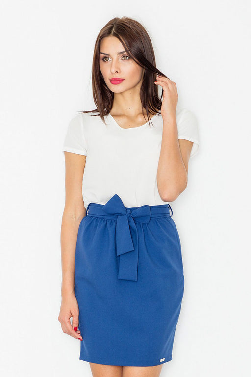 Chic Sash-Tie Pencil Skirt - Elegant Polyester Blend Design with Waist Detail