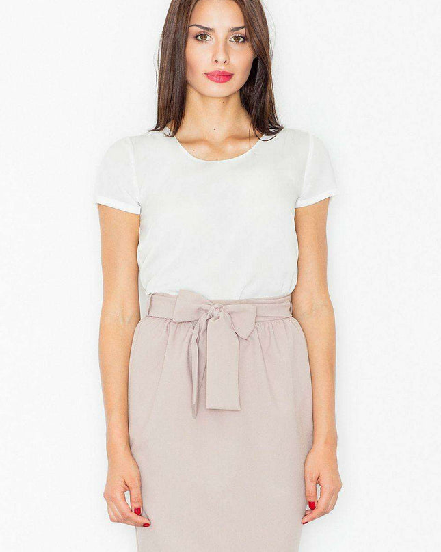 Chic Sash-Tie Belted Pencil Skirt by Figl