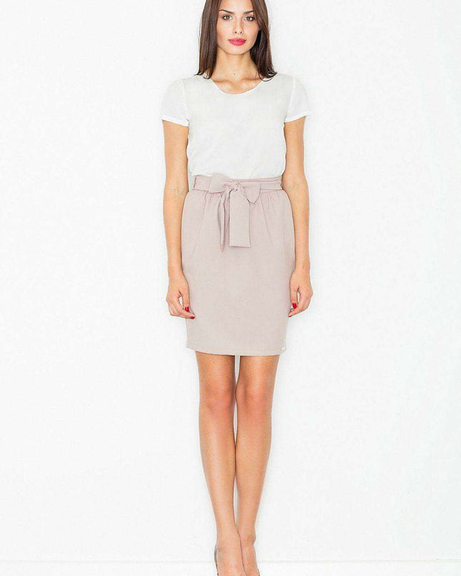 Chic Sash-Tie Belted Pencil Skirt by Figl