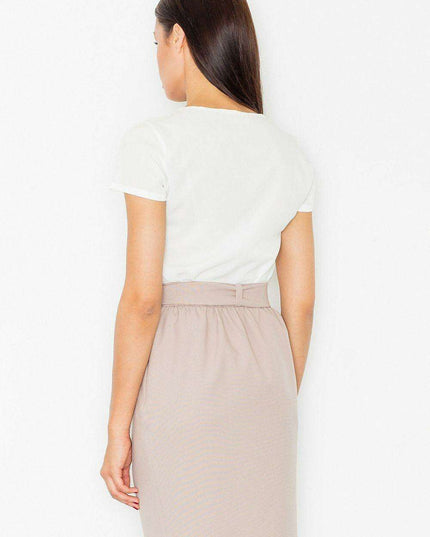 Chic Sash-Tie Belted Pencil Skirt by Figl