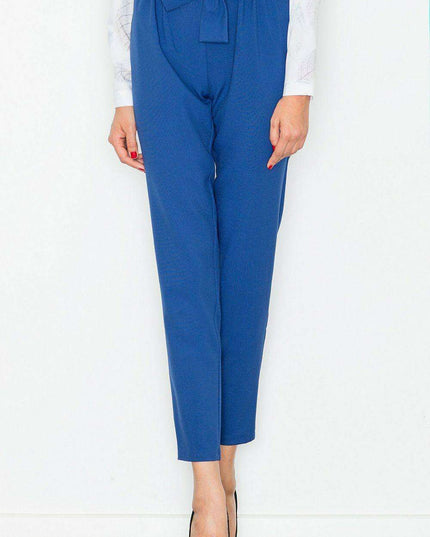 Chic High-Waisted Trousers with Adjustable Belt for Effortless Elegance