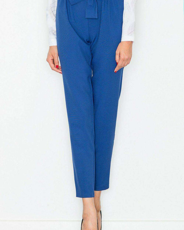 Chic High-Waisted Trousers with Adjustable Belt for Effortless Elegance