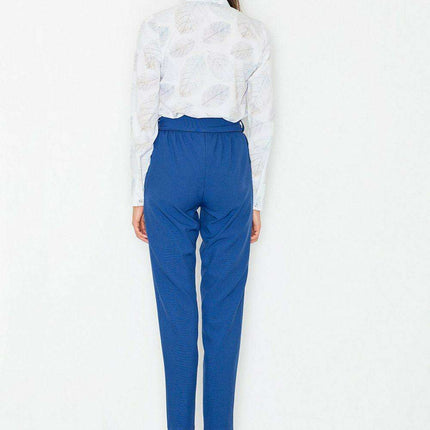 Chic High-Waisted Trousers with Adjustable Belt for Effortless Elegance