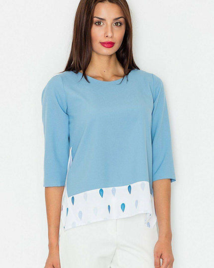 Elegant Loose-Fit 3/4 Sleeve Blouse - Find Your Ideal Size