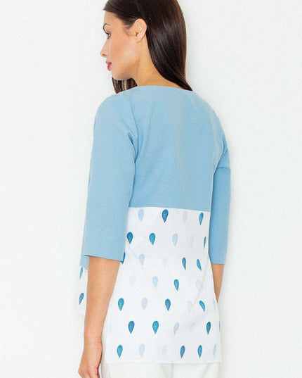 Elegant Loose-Fit 3/4 Sleeve Blouse - Find Your Ideal Size